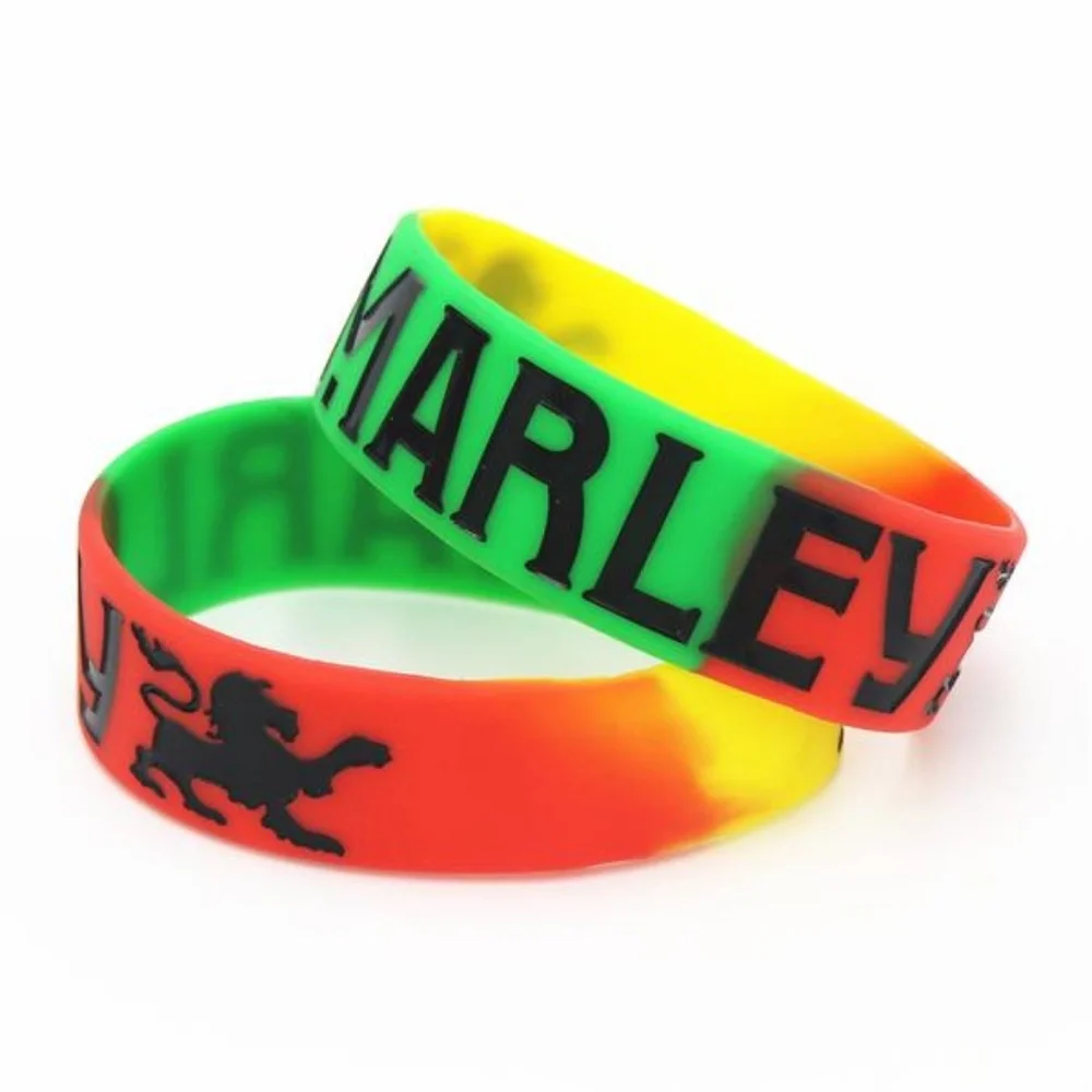 BOB MARLEY BRACELETS 2-PACK REGGAE WRIST BANDS - Picture 3 of 3